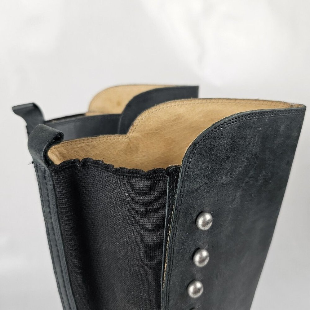 Lucchese Spirit Size 7 Women Annie Smokey Charcoal Leather Riding Tall Boot READ - Picture 16 of 16